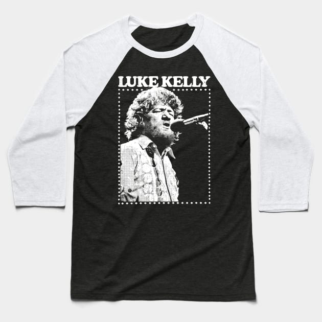 Luke Kelly -- Vintage Style Original Design Baseball T-Shirt by feck!